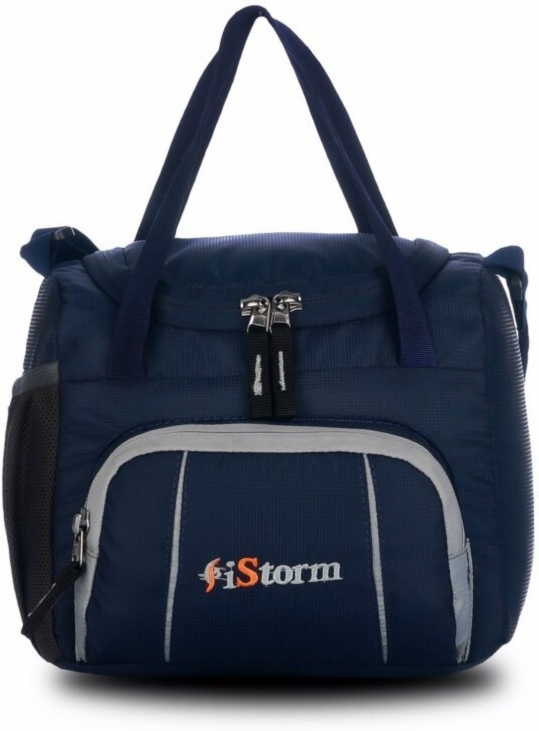 Spice Lunch Bag Navy Blue and grey Zip Waterproof Lunch Bag-image-14