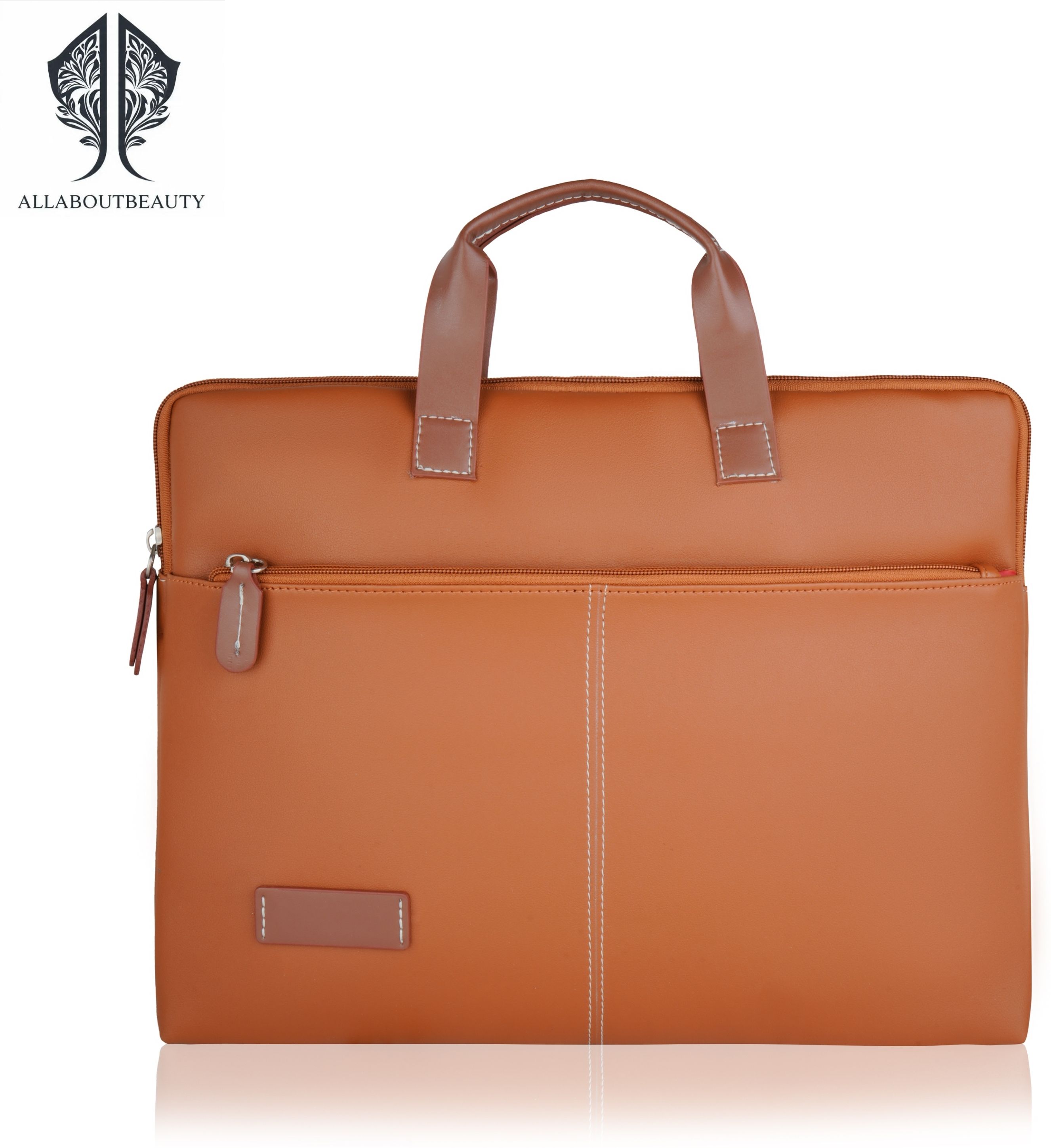LAPTOP BAG DUBLE POKET TAN BROWN COLOUR Waterproof Laptop Sleeve/Cover-image-19