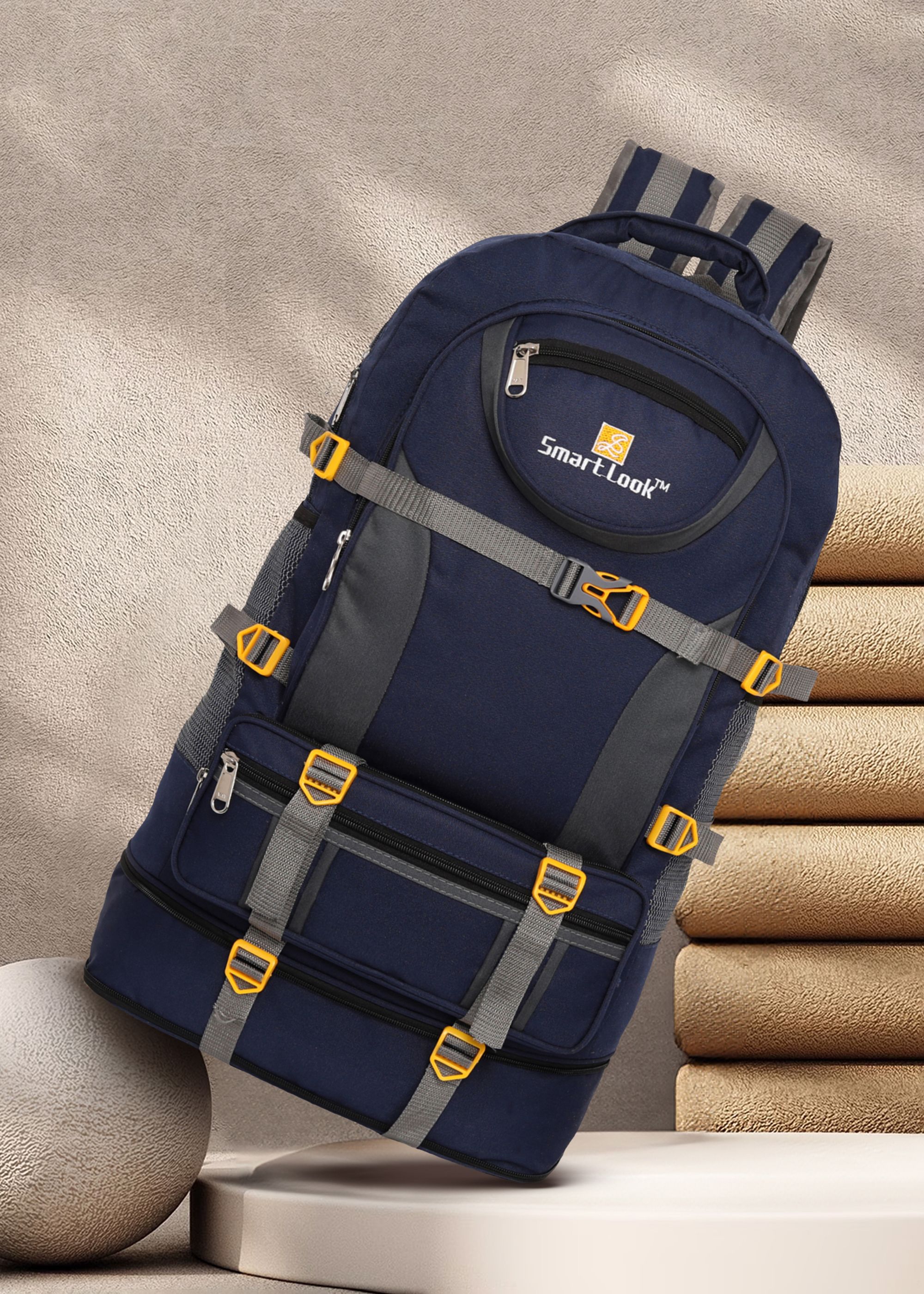 Expandable Travel for Outdoor Sport Camping HikiIng bag blue 70 L Waterproof Backpack