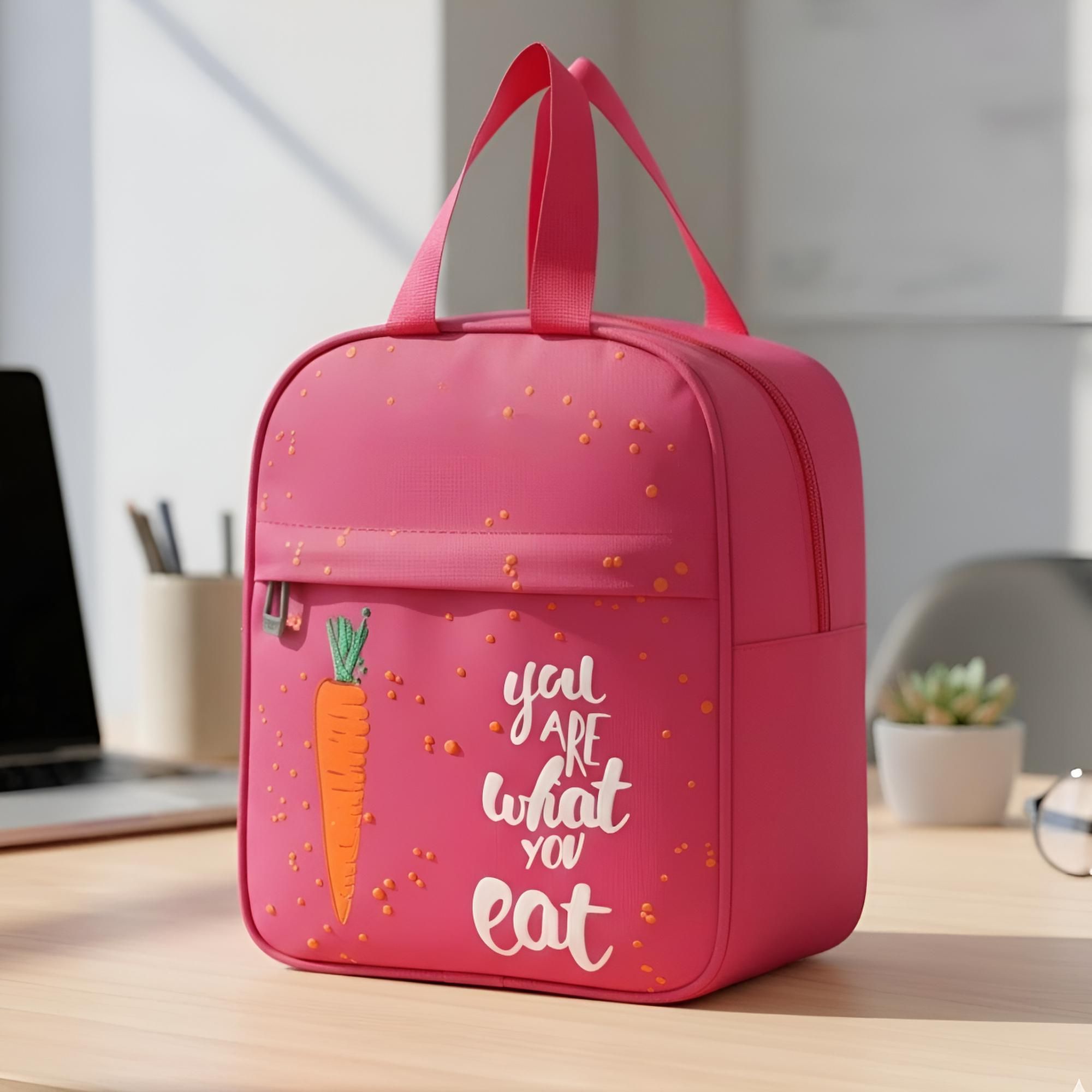 Insulated Lunch Bag – Pink Leakproof, Reusable, Easy-Clean Waterproof Lunch Bag-image-49