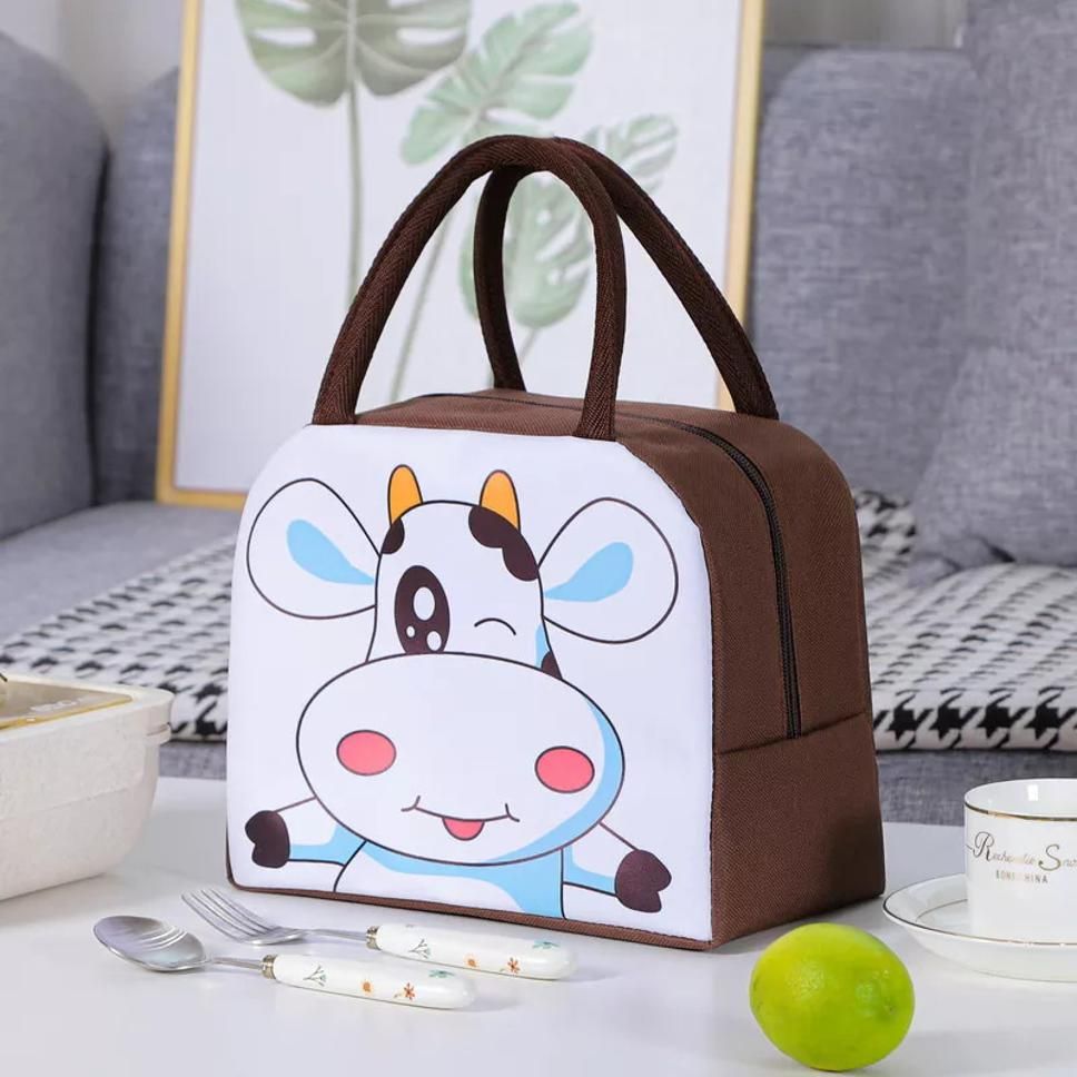 Portable Travel Tiffin Hand Lunch Bag with Aluminum Foil Inner Cover Reusable Waterproof Lunch Bag-image-26