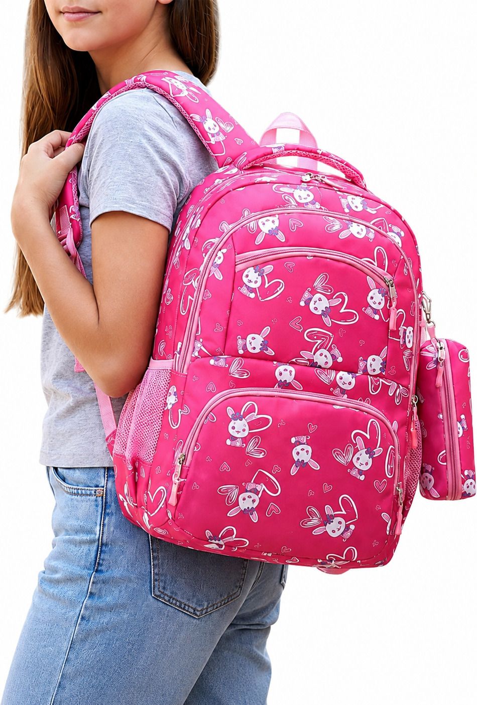 Girls Printed Backpack Bag Perfect for College & Schools Waterproof Backpack-image-23