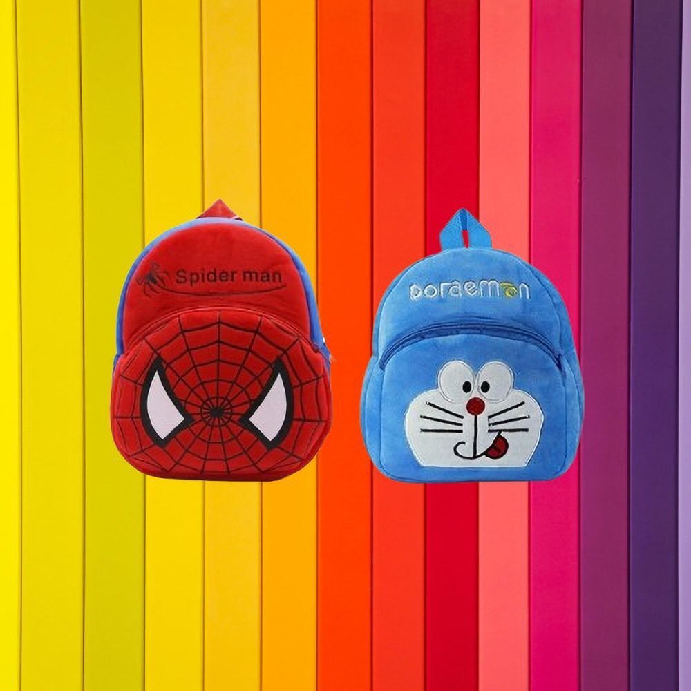 dystaarfit 83B Kids School Lunch Bag Doremon & Spider Red Combo School Bag-picture-5