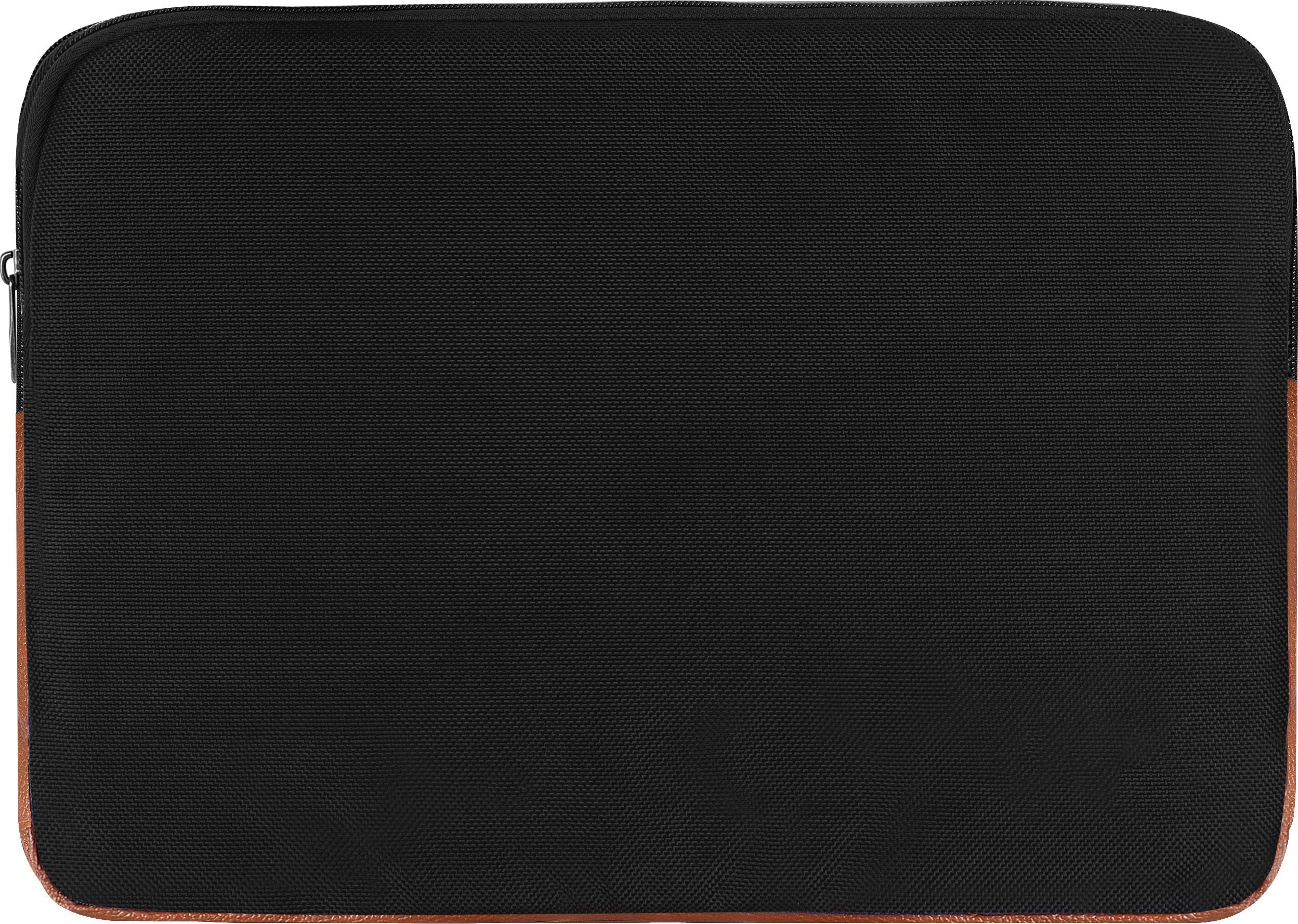 aaurubis enterprise Laptop Sleeve Case| 15.6 |Zipper Closure|Water Repellent PVC |Black & Tan Laptop Sleeve/Cover-picture-29