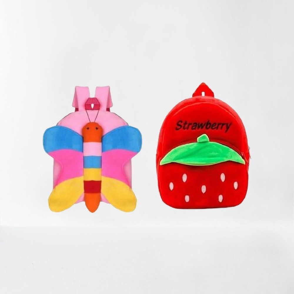 dystaarfit 44BS Butter Fly & Stawarry Kids School Lunch Bag Combo School Bag-picture-23