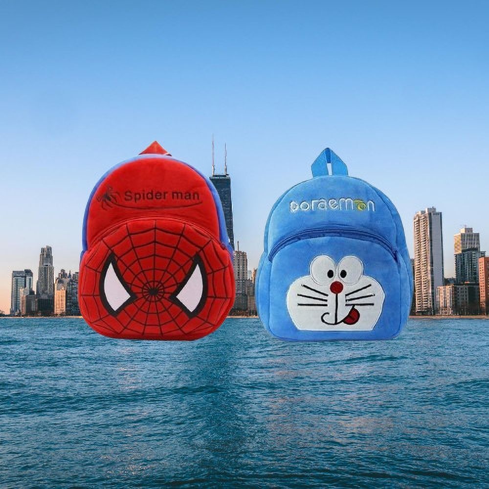 dystaarfit 96B Kids School Lunch Bag Doremon & Spider Red Combo School Bag-picture-31