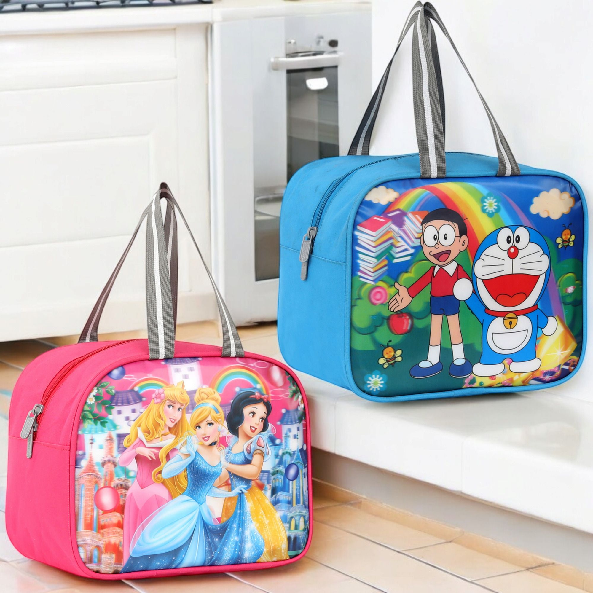 linox BARBIE & DOREAMON Premium & Trendy Combo Lunch Bag For School/Collage & Office Waterproof Lunch Bag-picture-16