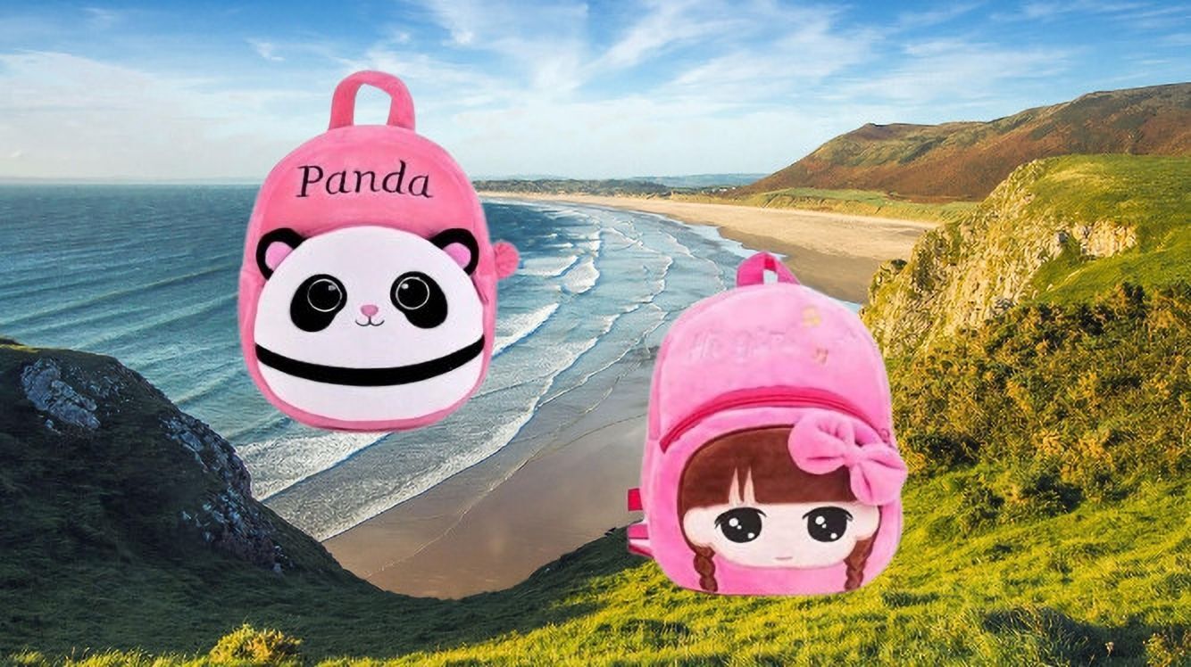 dystaarfit 125B Kids School Lunch Bag Hi Girls & Panda Pink Combo Backpack-picture-5