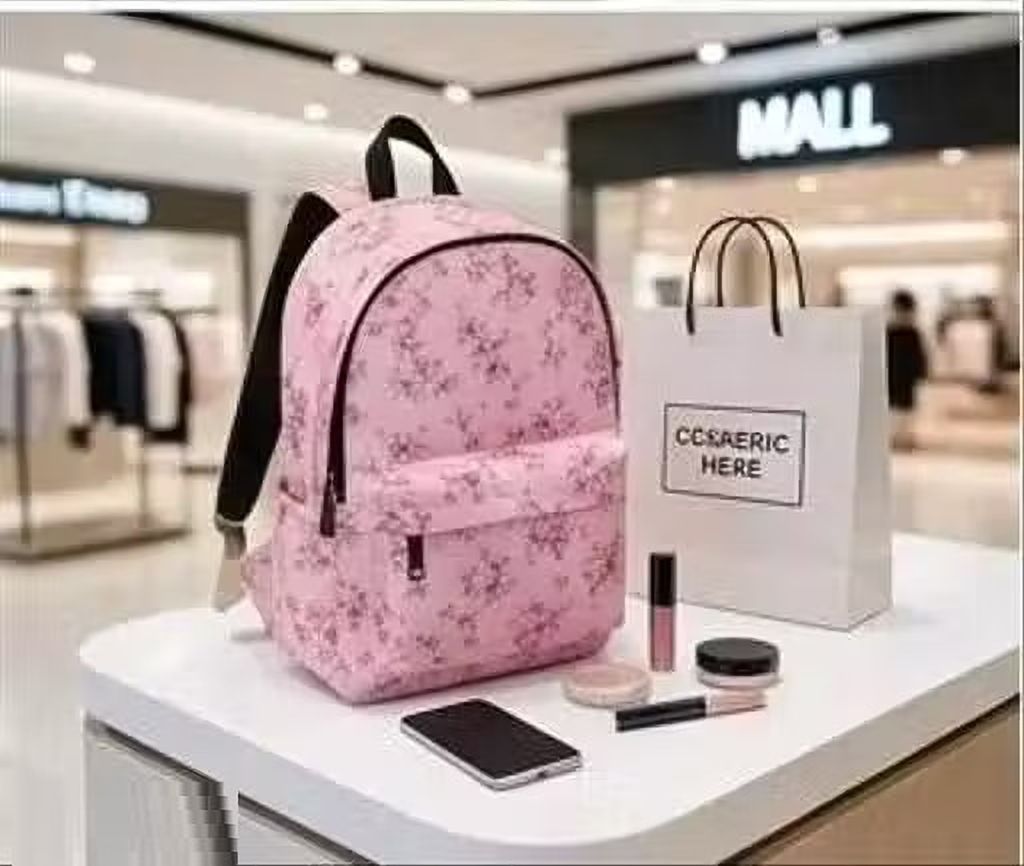 Floral Print Backpack School Bag-image-26