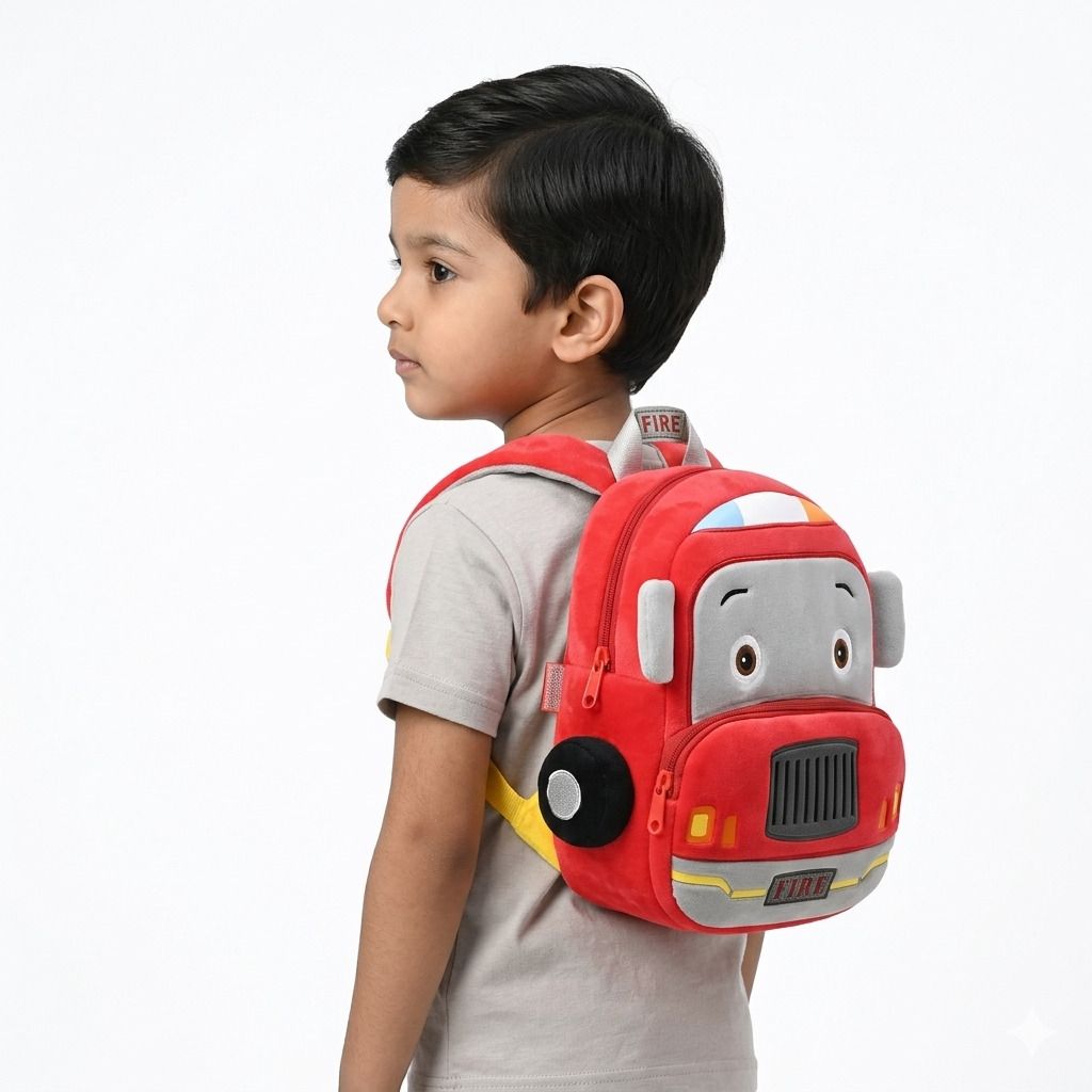 Small 10 L Backpack Stlylish Red CarWaterproof School Bag for Girls and Boys-image-22