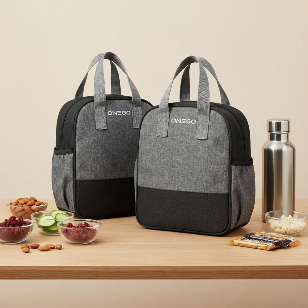 onego Combo Pack of 2 Insulated Lunch Box Bag Tiffin Bag for Men Women Office Waterproof Lunch Bag-picture-22