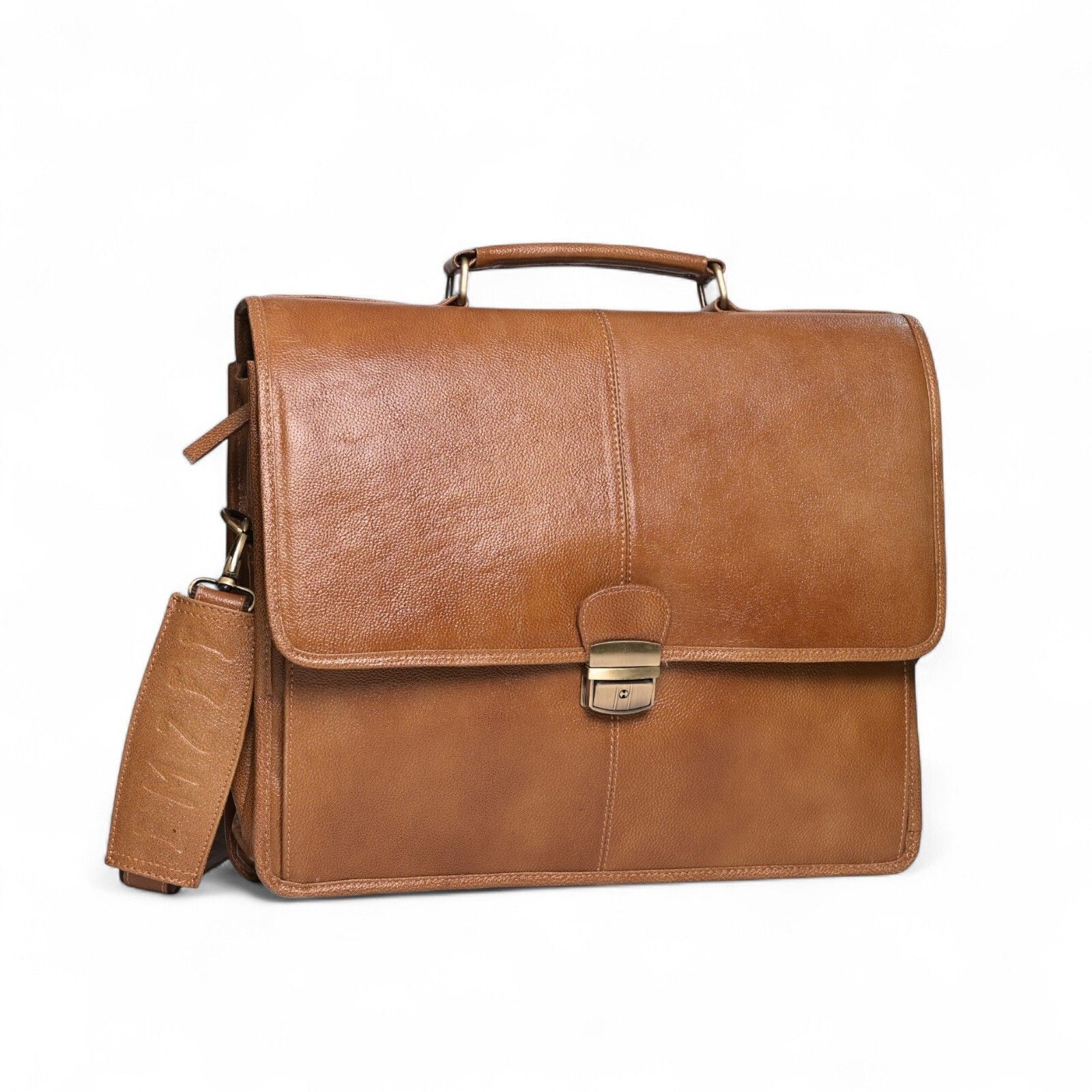 Leather Laptop Bag_Tan Waterproof Messenger Bag-image-30