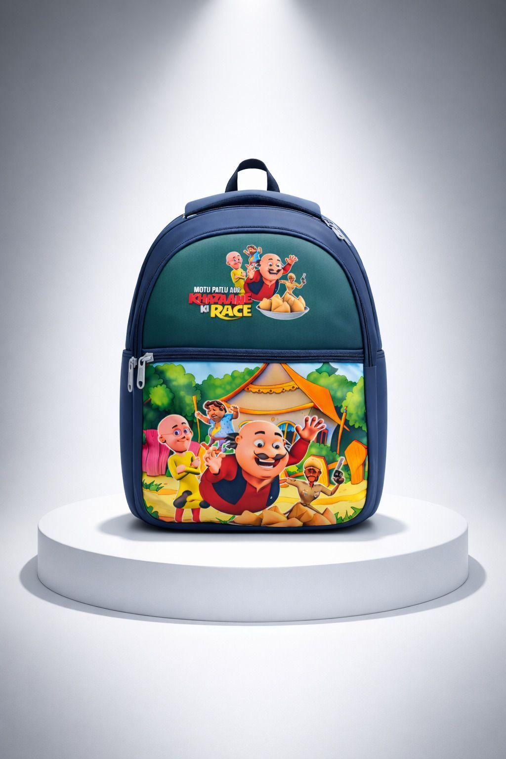 Motu Patlu Cartoon Printed Kids Backpack Waterproof School Bag-image-27