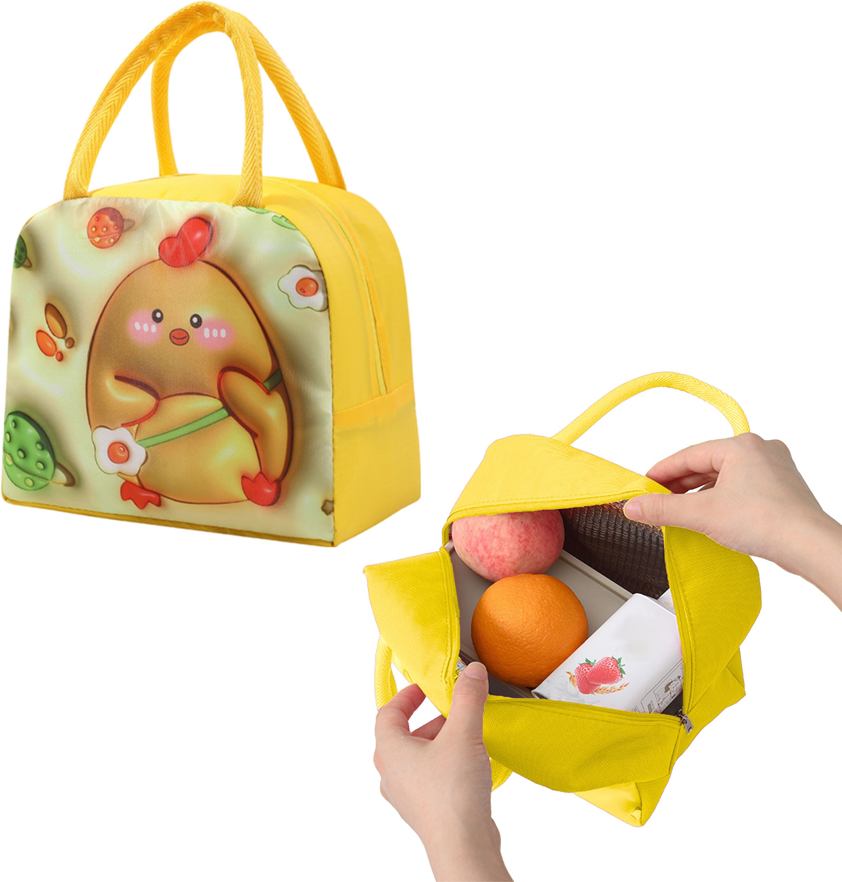 Insulated Leakproof Tiffin Bag Keeps Hot and Cold Printed Design Waterproof Lunch Bag-image-9