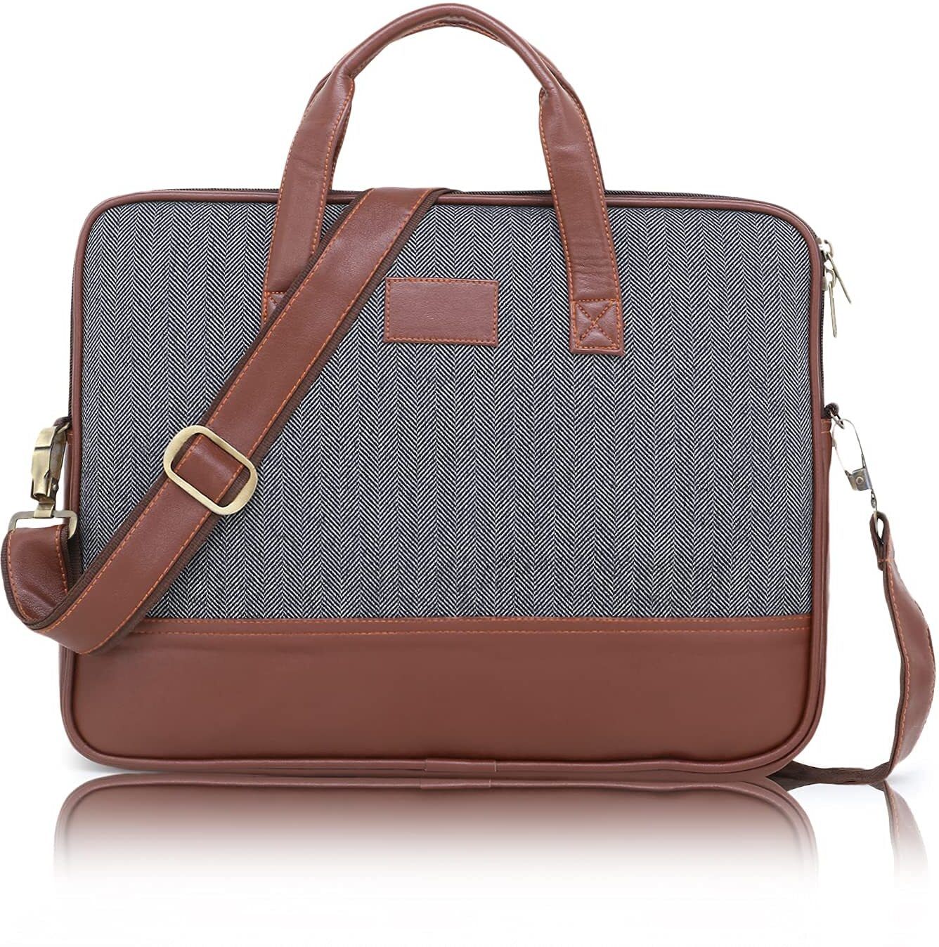 Messenger Bag for Mens-Canvas 15.6 Inch Laptop Satchel Computer Briefcase Waterproof Messenger Bag-image-1