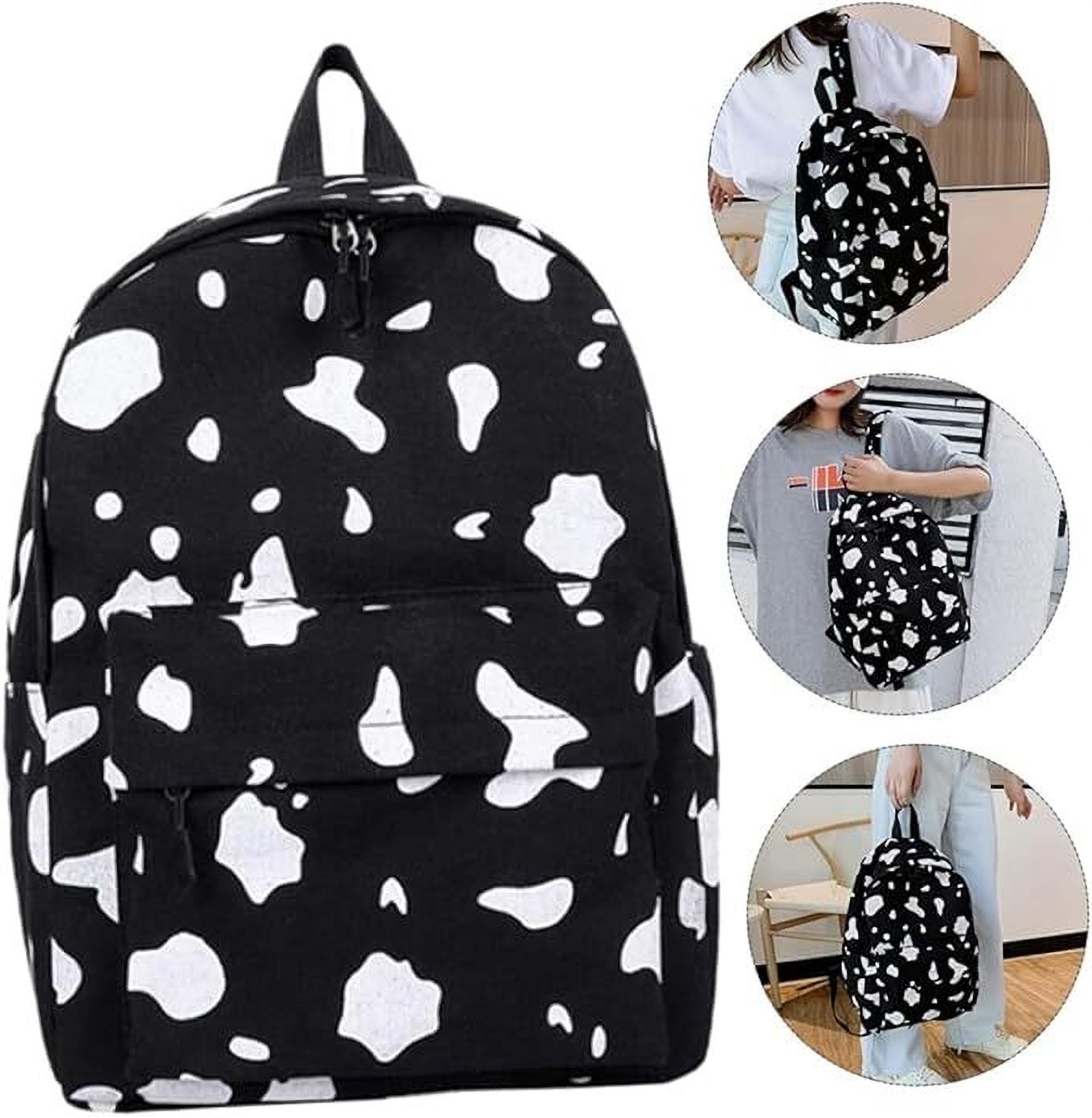 black Printed Rucksack - 15 L