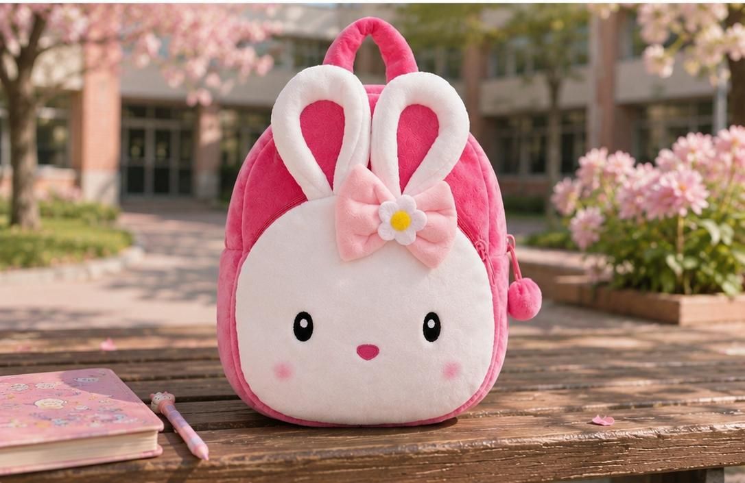 Rabbit School Bag Soft Plush Backpacks For Baby 1 to 3 Age Boy & Girls Nursery School Bag-image-30