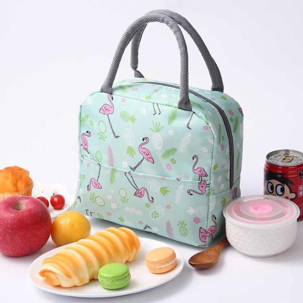 Travel Insulate Tiffin Lunch Bag with Aluminum Foil Inner Cover Reusable Waterproof Lunch Bag-image-44