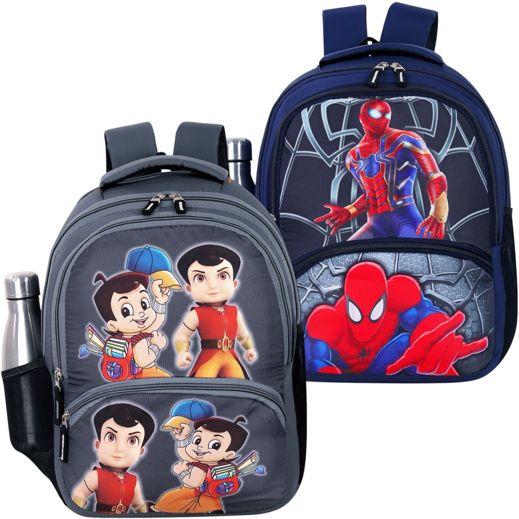 zerus Cartoon & Spider Print Kids Backpack Combo for Boys School Use 2 Bag Set Waterproof School Bag-picture-21