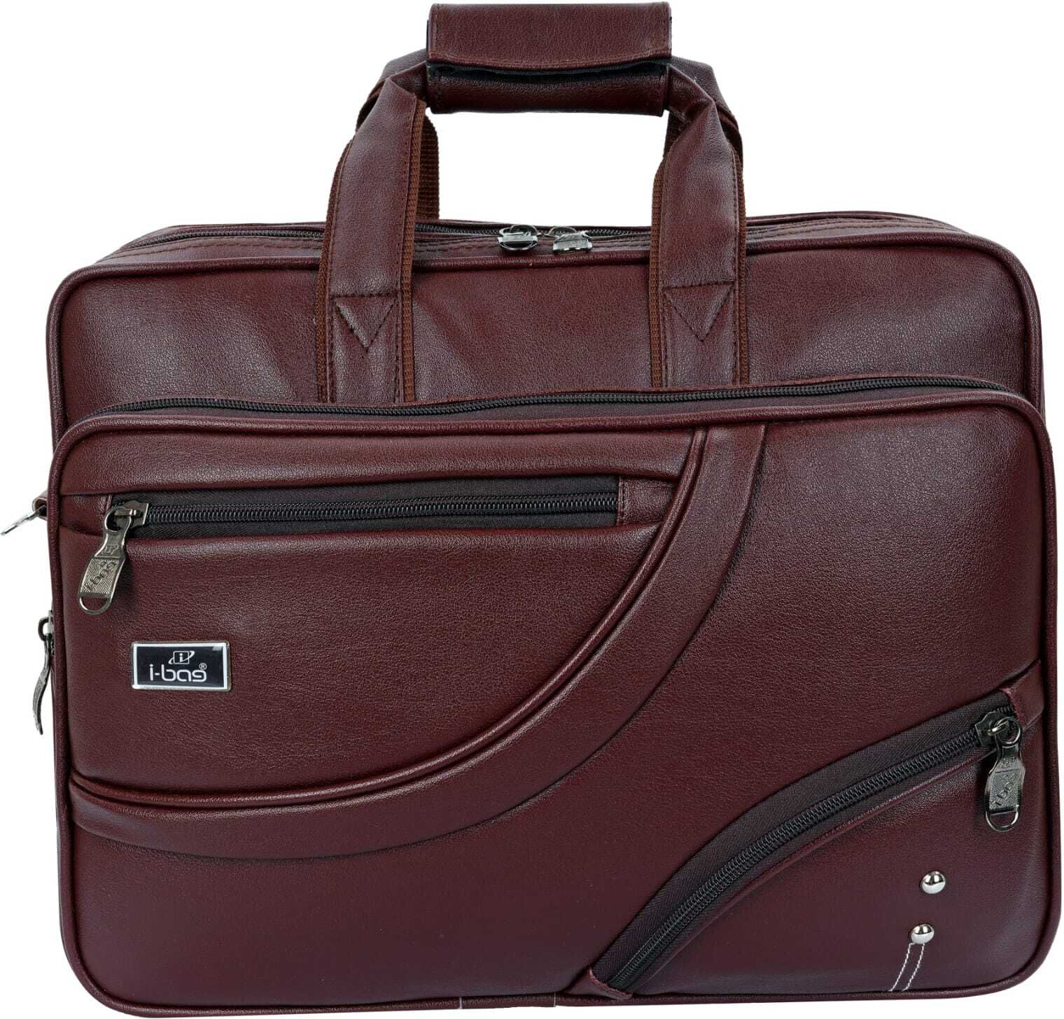 Brown Men & Women Messenger Bag i-bag Executive Office Bag-image-40