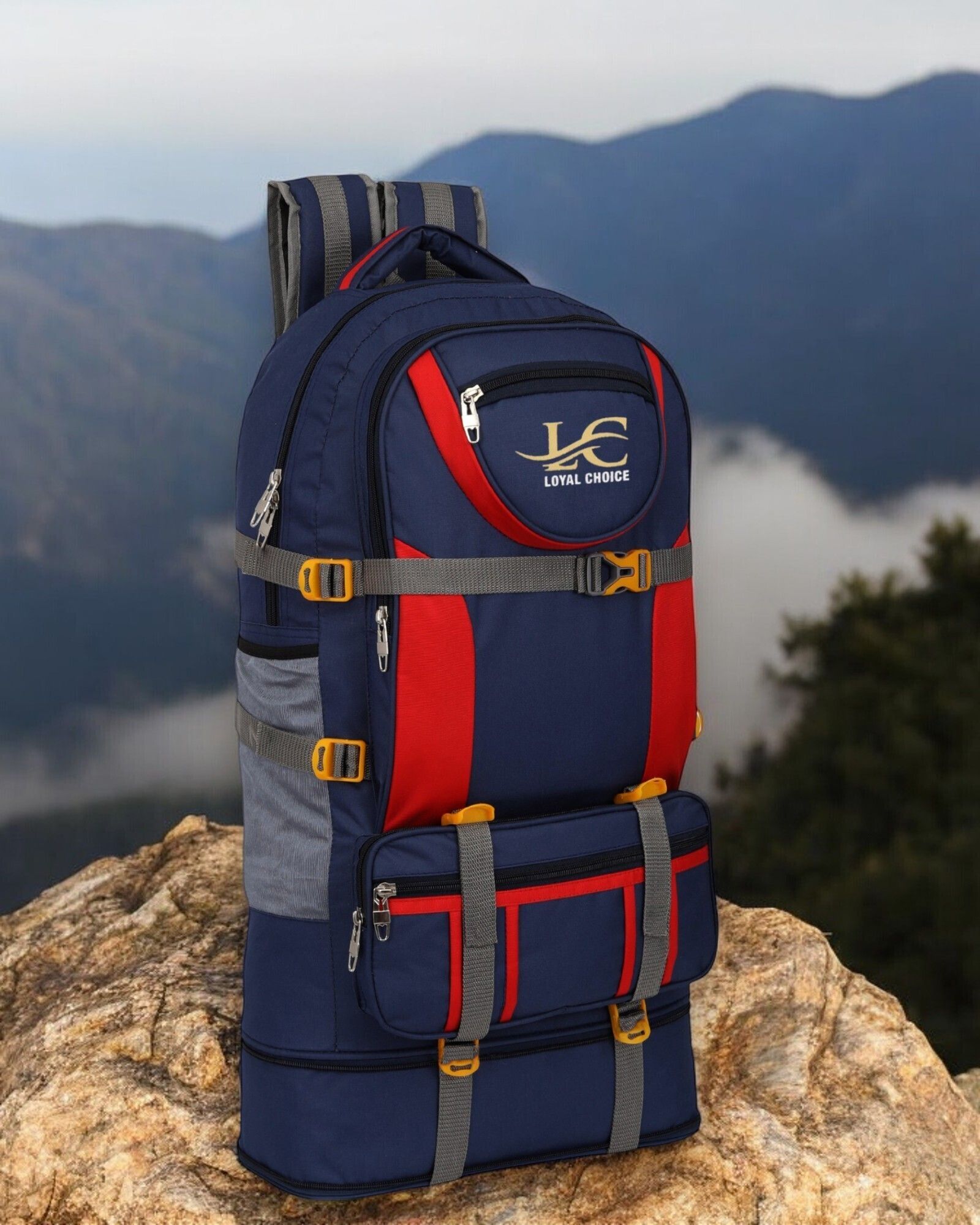 loyal choice Travel Backpack for Sport Camping Hiking Trekking Bag Rucksack - 60 L (Blue) Rucksack- 60 L-picture-18