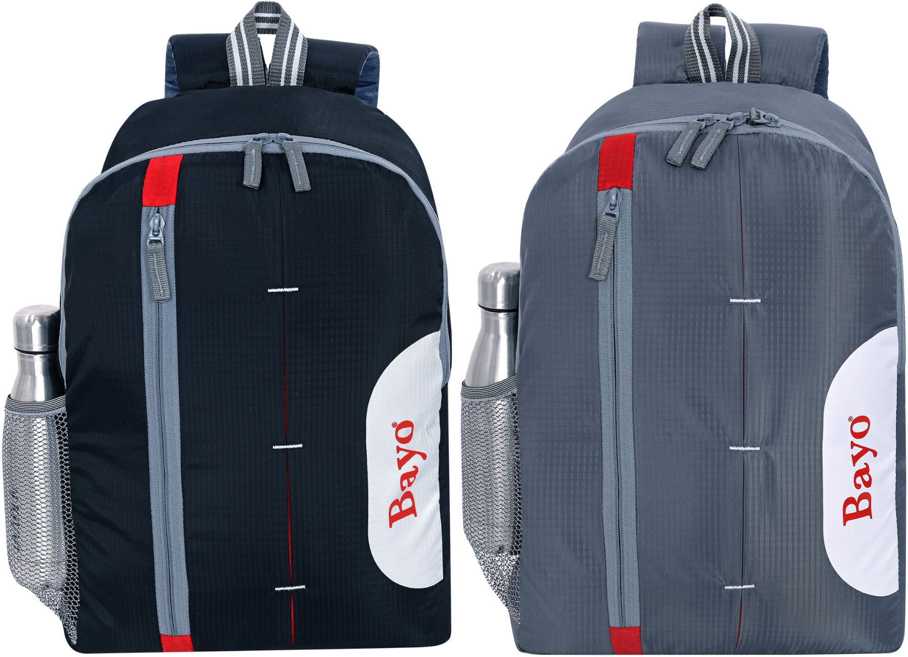bayo lack & Grey 2 pc combo For School Collage Office Tuition & Picnic Backpack Waterproof School Bag-picture-19
