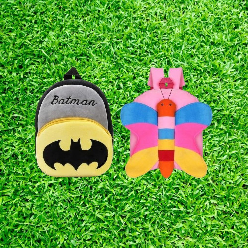 dystaarfit 1B Kids School Lunch Bag Batman & Butterfly Combo Backpack-picture-5