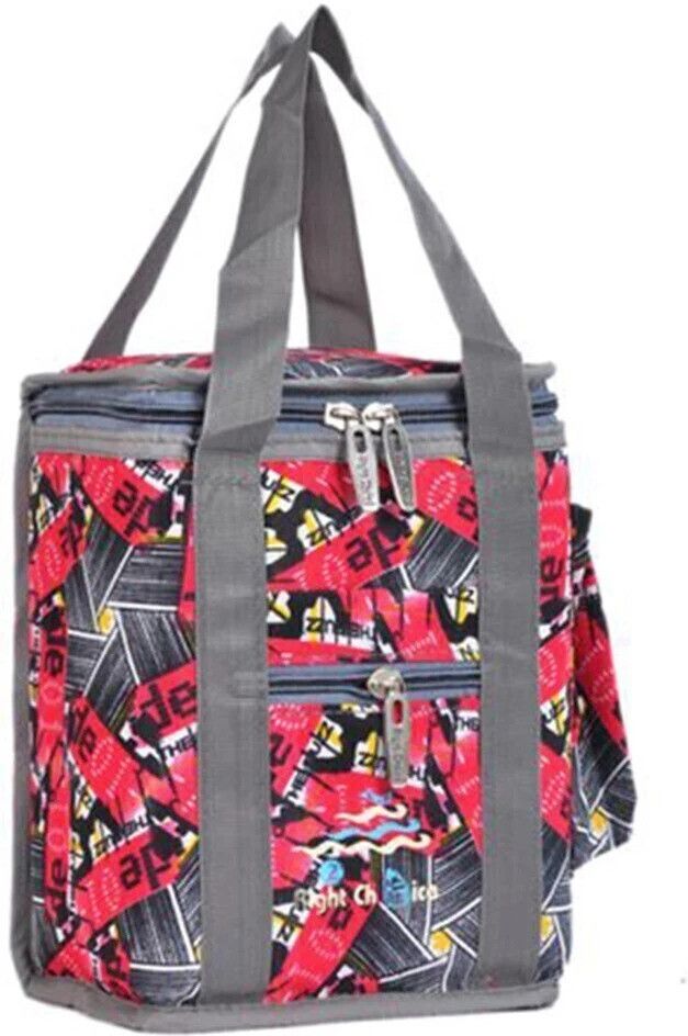 School and Office tiffin bags Lunch,Box,Bag,Lunch Box Insulated Bag Keep Food Hot and Warm For everyone Carrying Tiffin and Food Container | Stylish and Attractive Double zipper Bag | Return Gift For Men & Women Pink (LunchBag.2021) Waterproof Lunch Bag-image-2