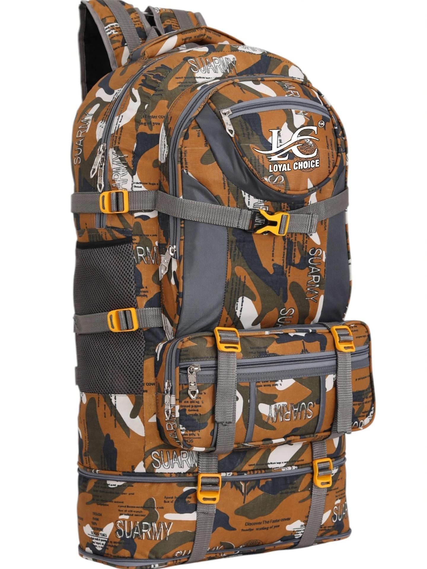 loyal choice Travel Backpack for Sport Camping Hiking Trekking Bag Rucksack - 60 L (Army). Waterproof Backpack-picture-24