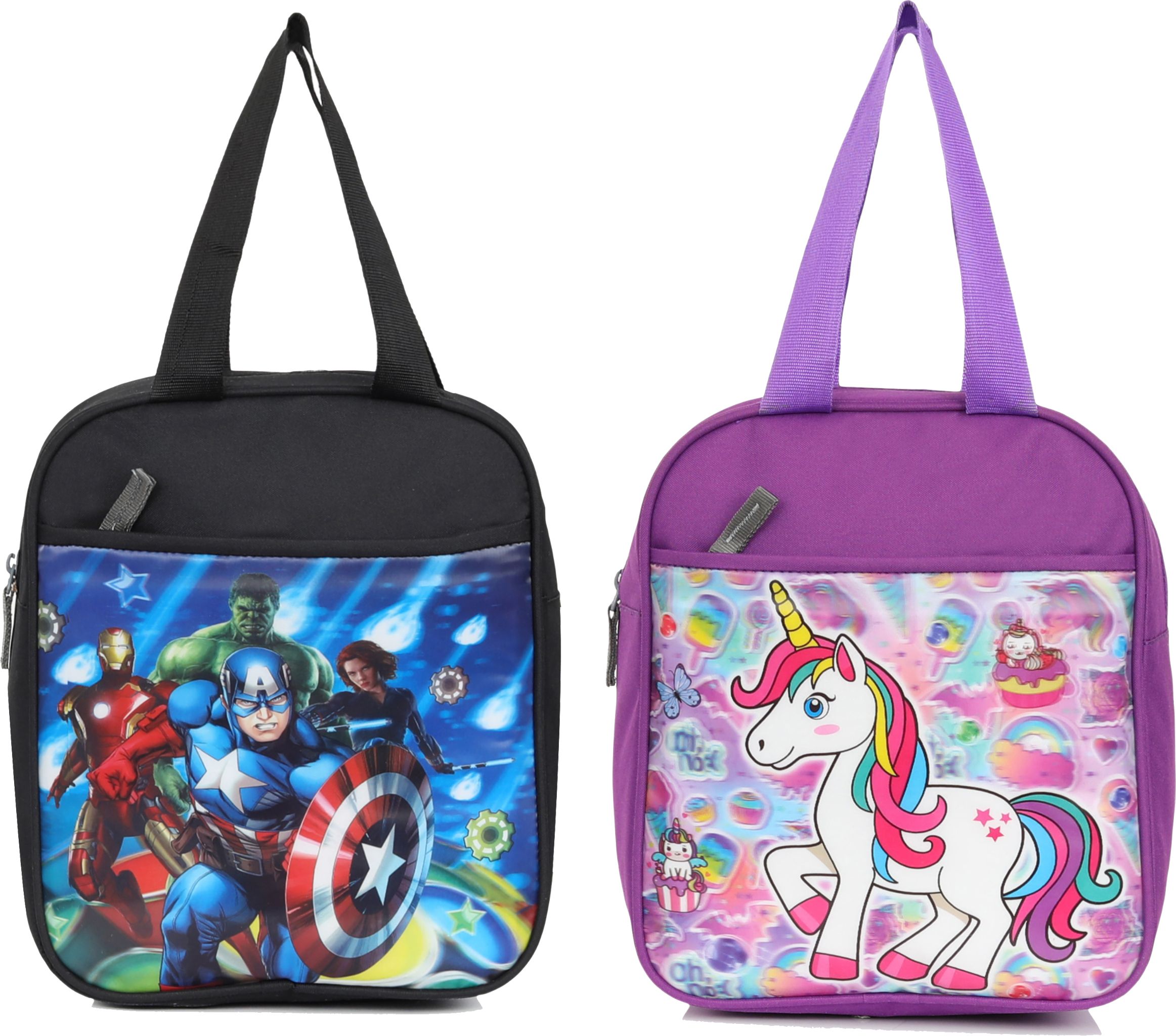 UNICORN + AVENGERS Lunch Tiffin Bag For School Waterproof Lunch Bag