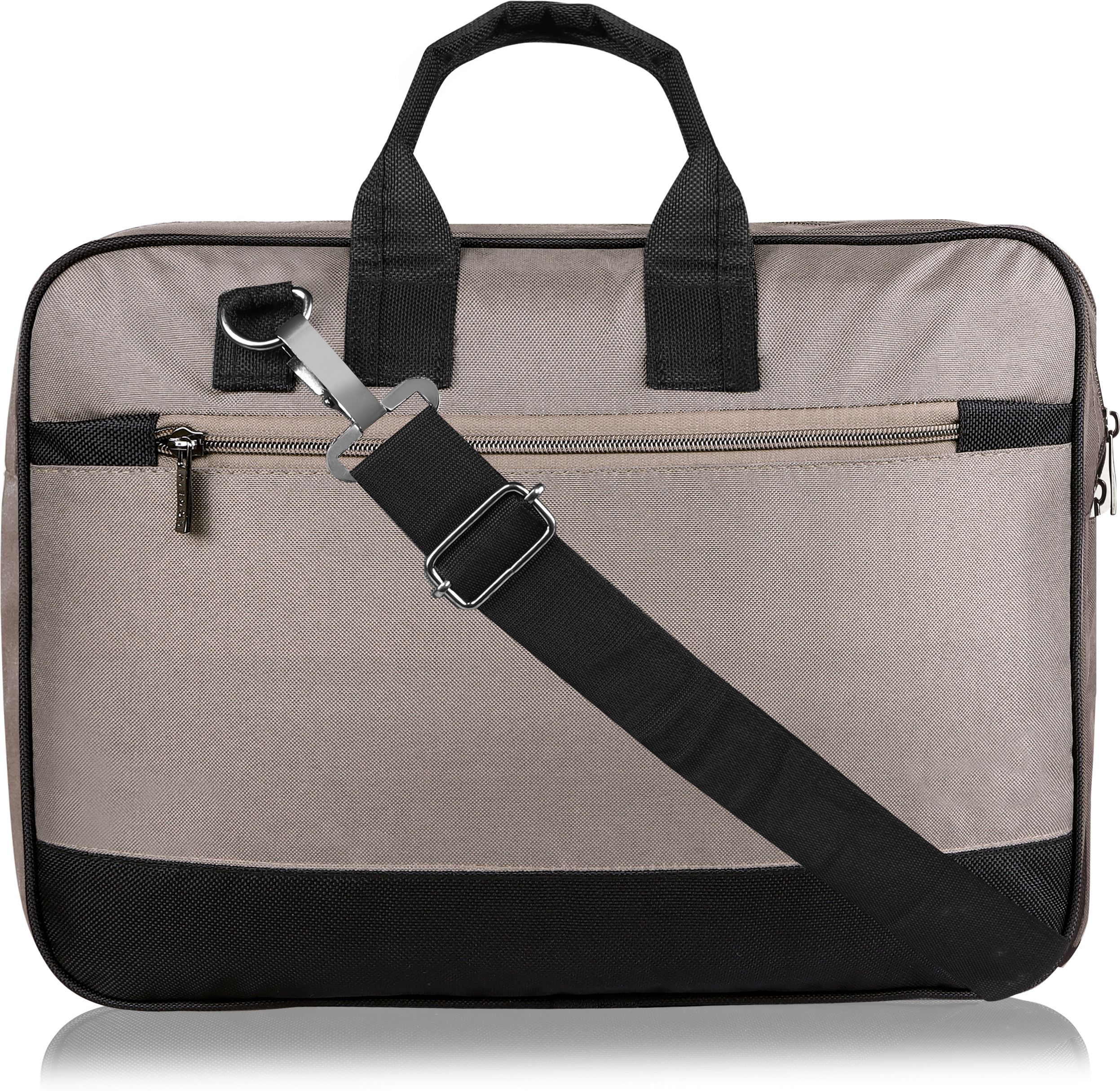 Grey Color PVC Coated Fabric 10L Office Laptop Bag For Men & Women BG84 Waterproof Messenger Bag-image-11