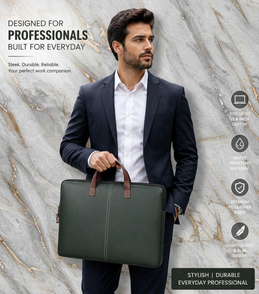 bagizmo PU Leather Laptop Case for 15.6 Inch Laptop Water Resistant Waterproof Laptop Sleeve/Cover-picture-19