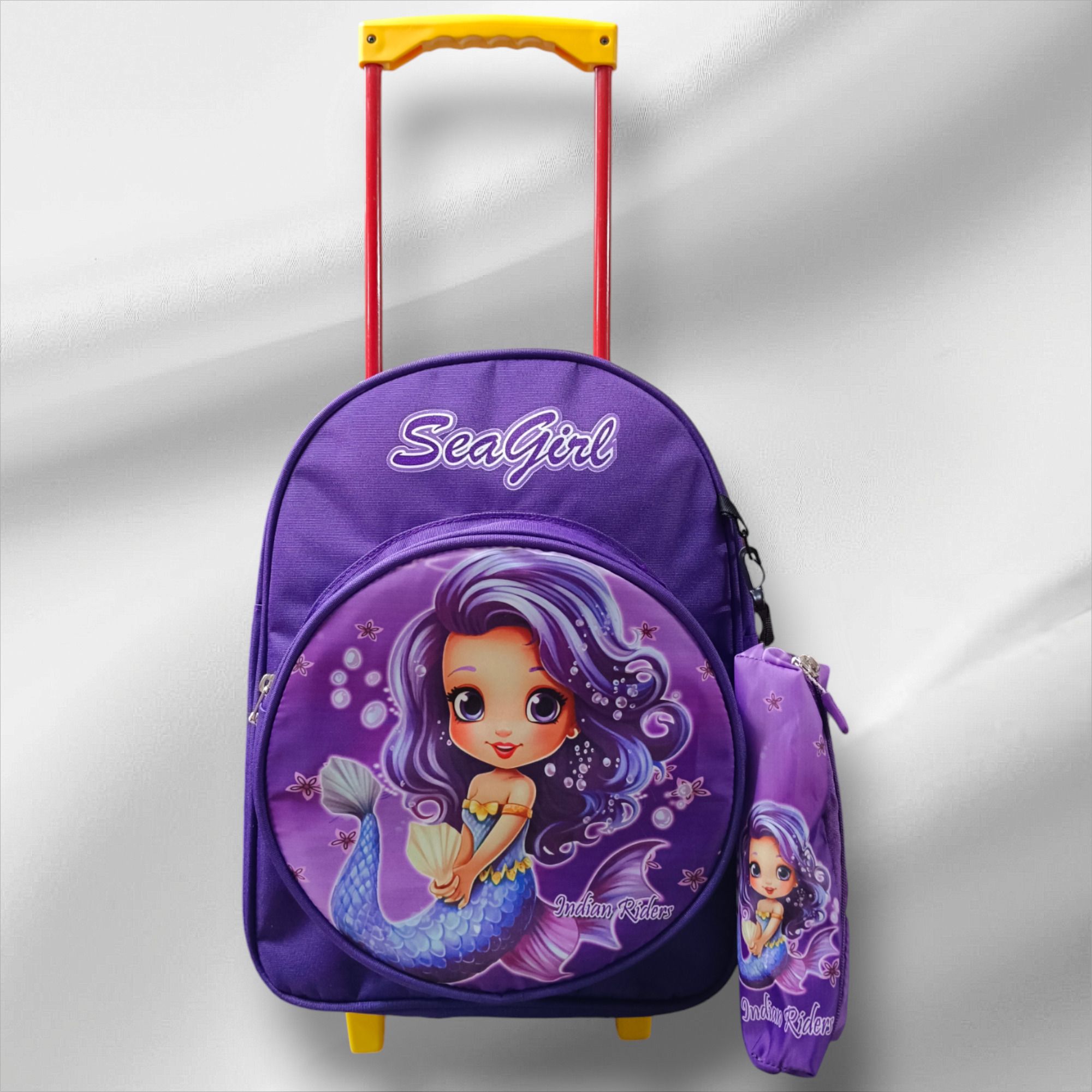 indian riders SEA GIRL School Kids Travel Trolly Bag with Pencil Pouch ( 40 L ) (16 inch) Waterproof Trolley-picture-1