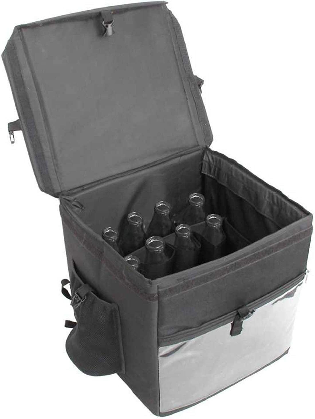 Milk delivery Bag Expandable up to 16 Bottles of Milk/Water/Juice (Black) Waterproof Backpack-image-48
