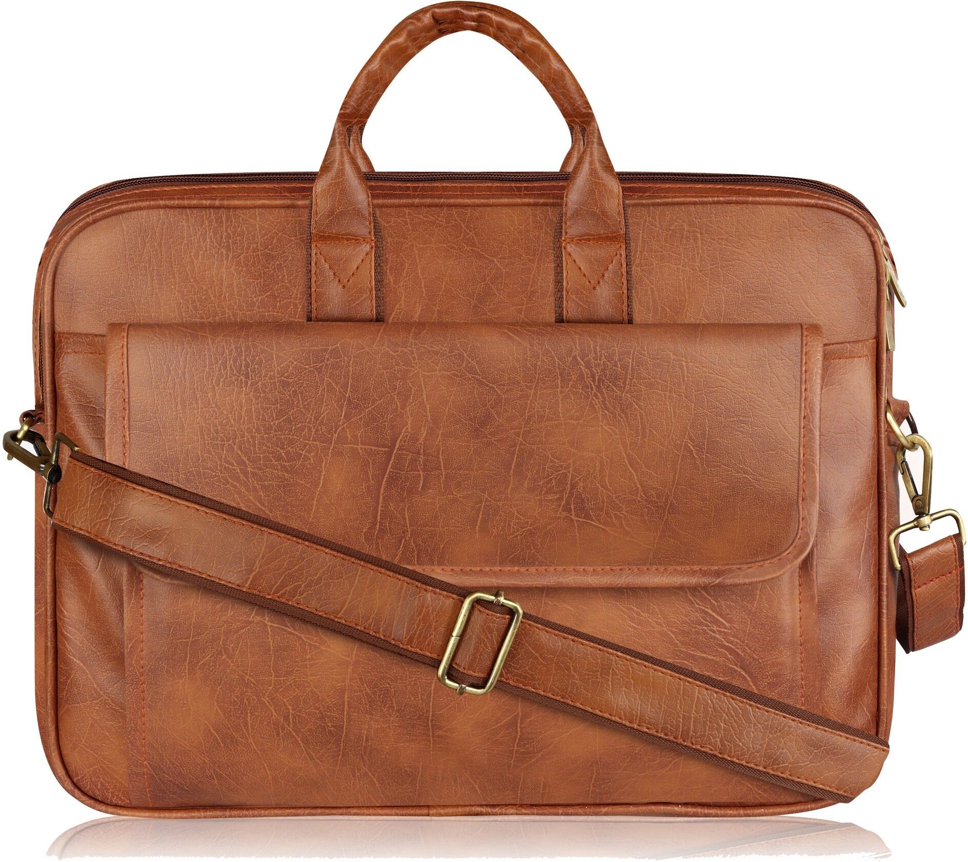 harshiva Men Tan Messenger Bag-picture-17