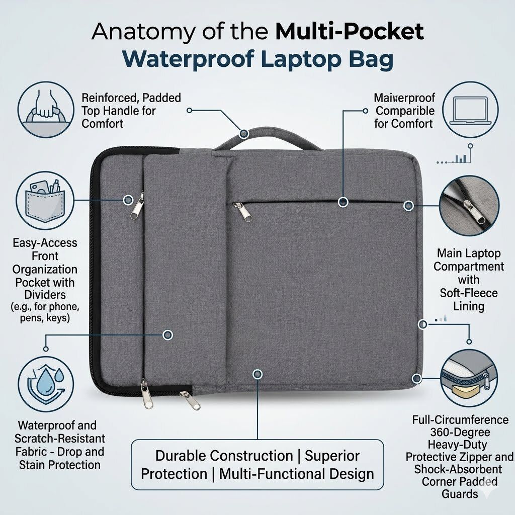 viora 14 Inch Laptop Sleeve Waterproof Laptop Sleeve/Cover-picture-48