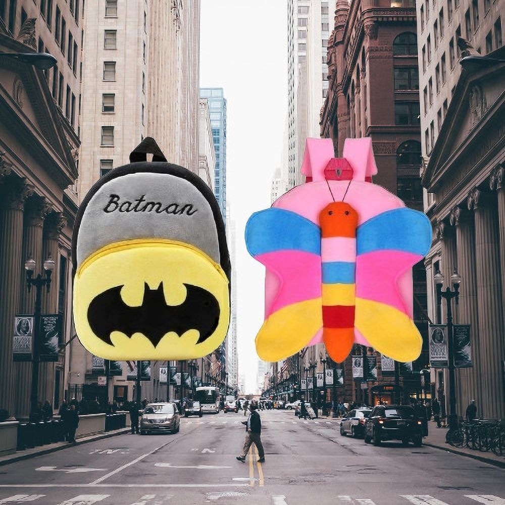 47B Kids School Lunch Bag Batman & Butterfly Combo Lunch Bag-image-47