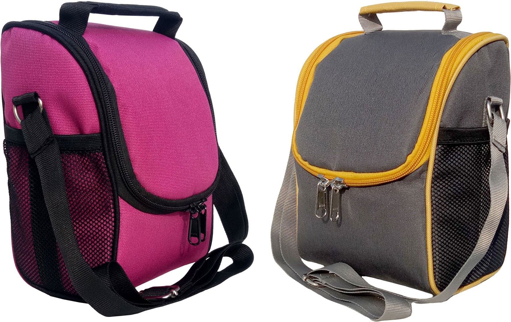 Pink+Grey Combo Offer for Man and Woman Waterproof Lunch Bag-image-36