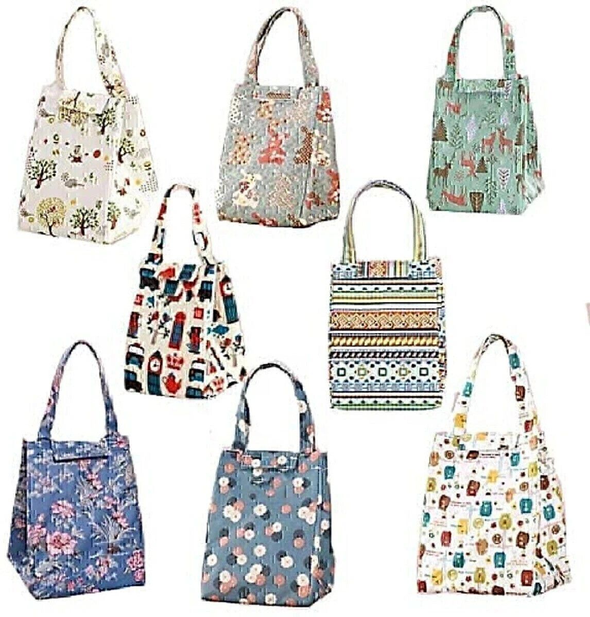 Lunch Bag Fashion Cute Multicolor Cooler Bags Women Waterproof Hand Pack Lunch Bag