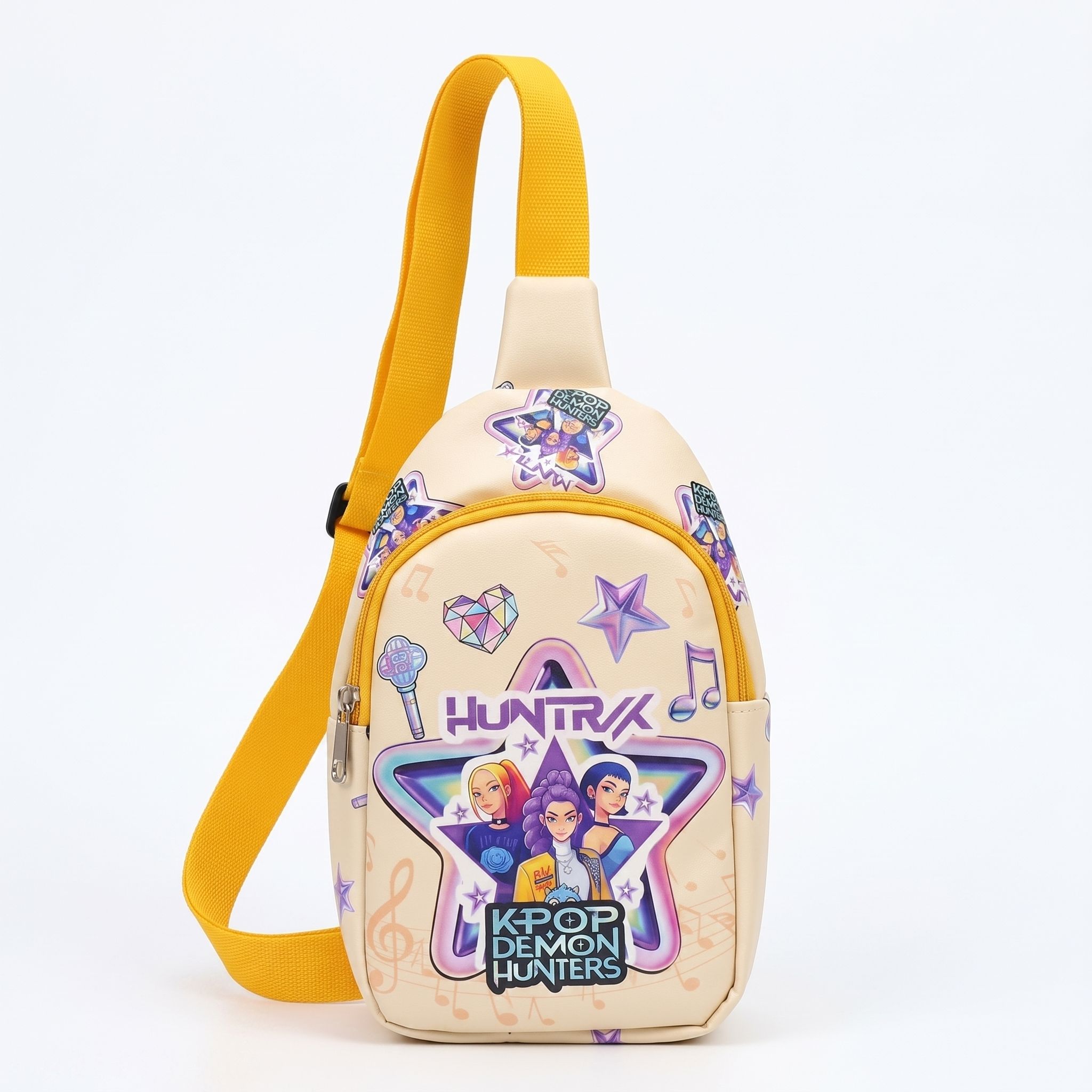 Star Yellow Squad Kids Sling Bag | Girls Chest Bag School Crossbody Bag Waterproof Sling Bag-image-26