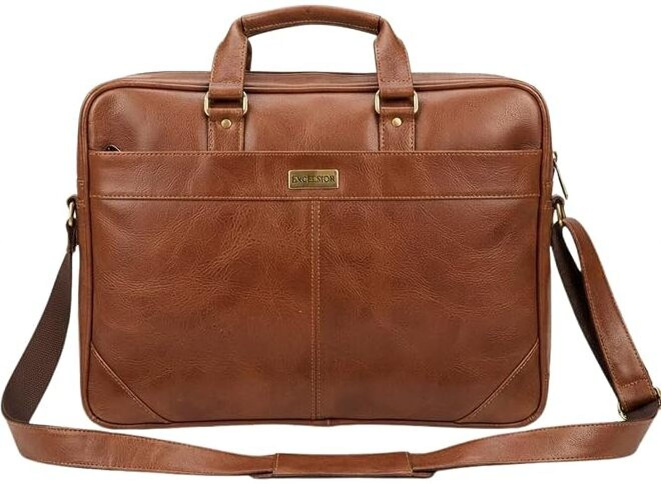 Premium PU Leather Laptop Bag for Men Waterproof Messenger Bag-image-23