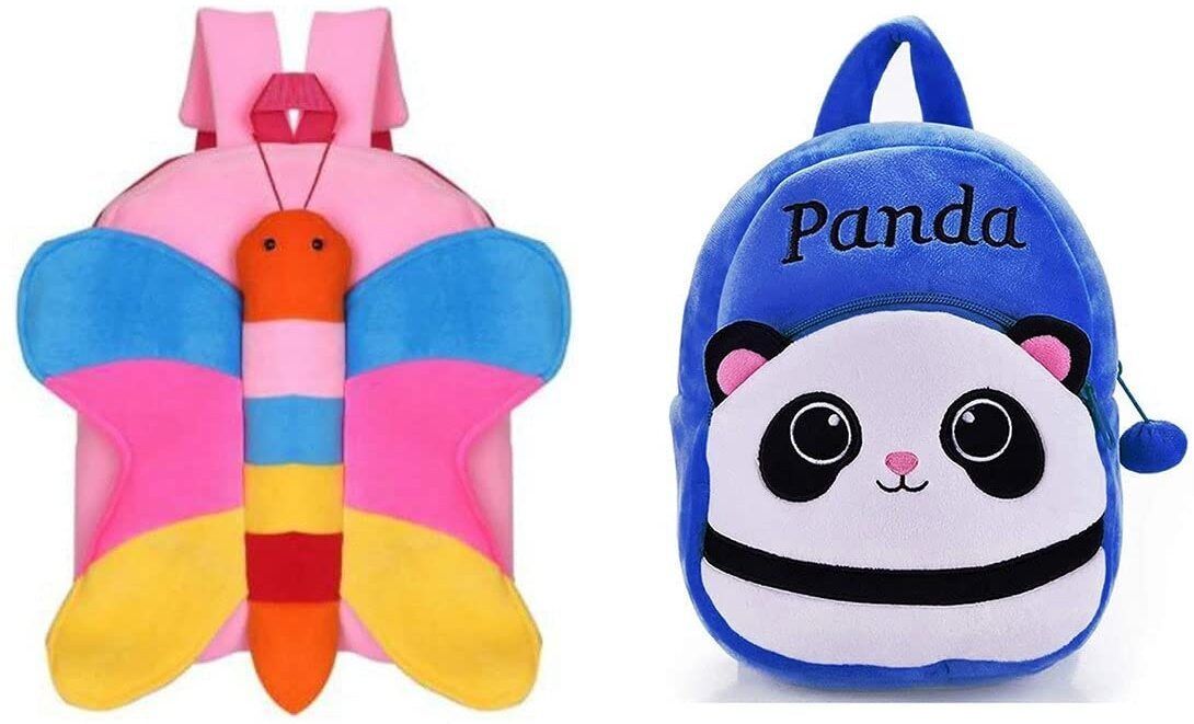 Combo Kids School Bag Butter Fly & Blue Panda Down School Bag-image-48