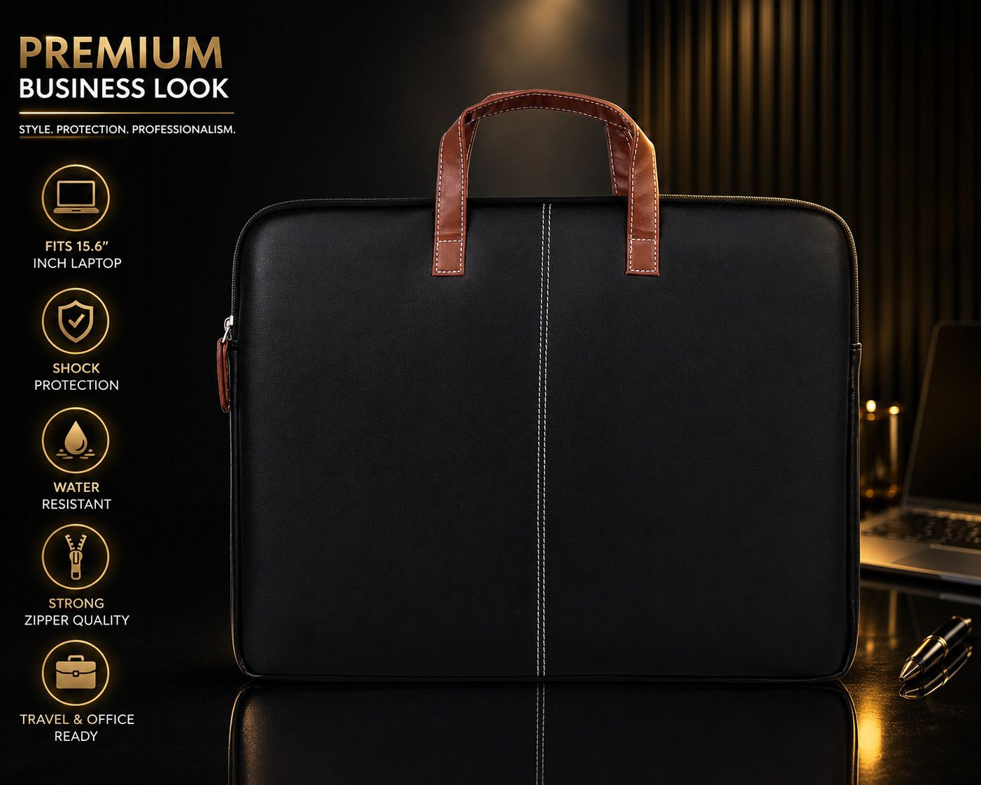 bagizmo Slim Laptop Carry Bag for 15.6 Inch Laptop Waterproof Laptop Sleeve/Cover-picture-20