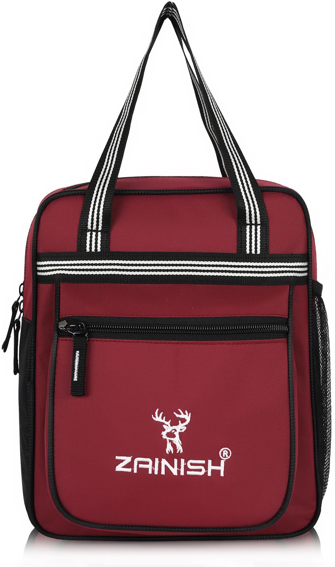 Insulated Tiffin Bag with Bottle Holder & Spoon Section Waterproof Lunch Bag-image-7
