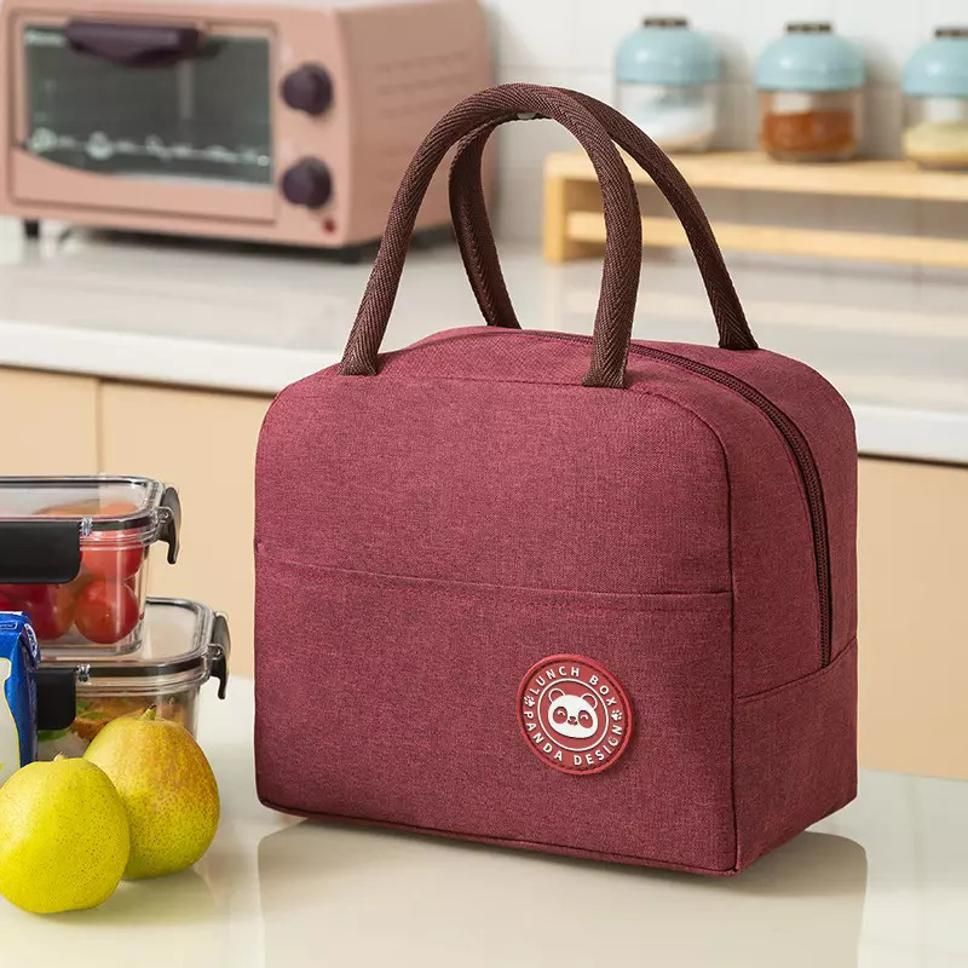 Portable Tiffin Travel Insulate Lunch Bag Aluminum Foil Inner Cover Reusable Waterproof Lunch Bag-image-24