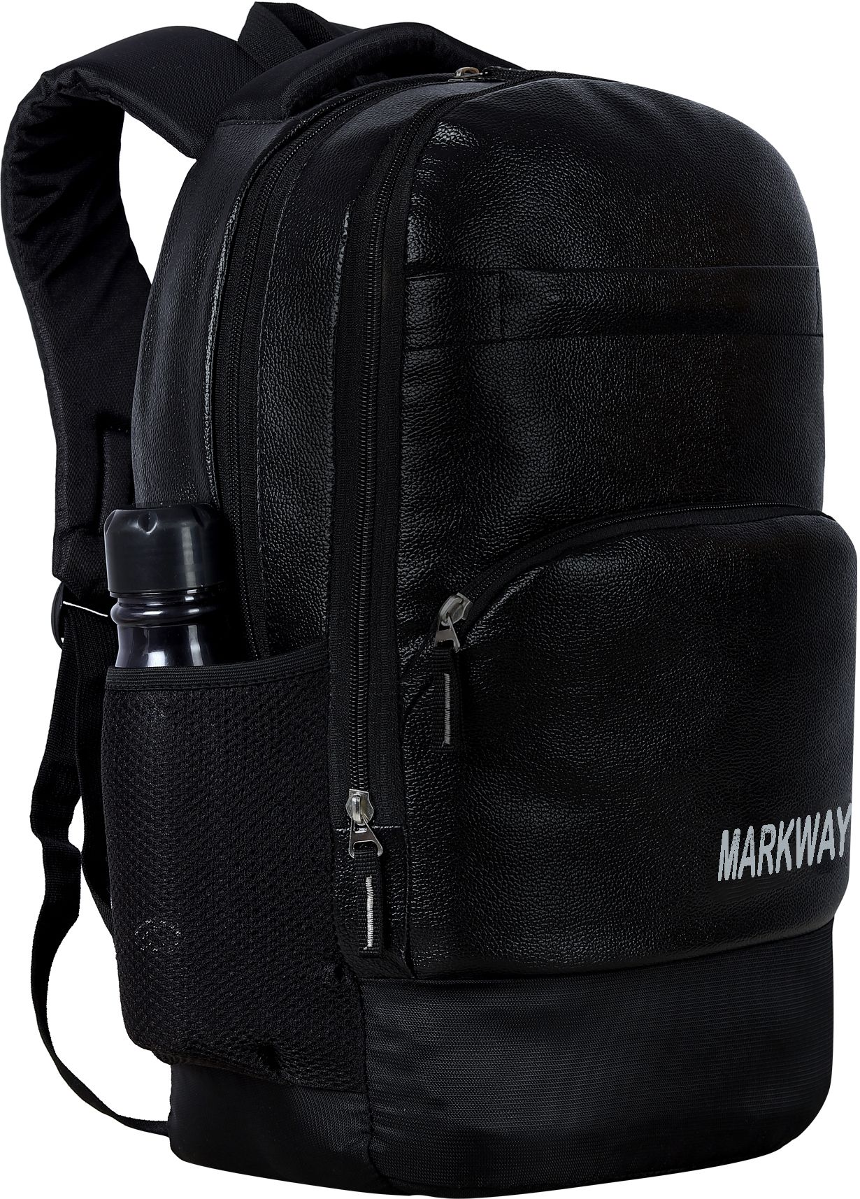 Large 35 L Laptop Backpack Laptop Medium ANTI THEFT FAUX LEATHER (Black) Small Travel Bag