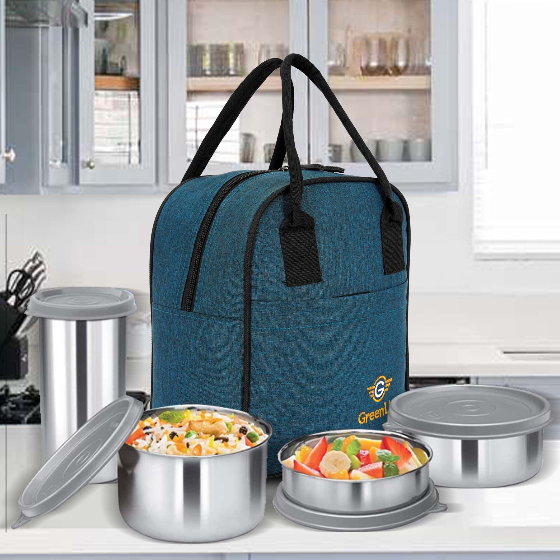 Insulated Lunch Bag | Office, School Use | Waterproof & Thermal (sky blue, 10 L) Lunch Bag-image-37