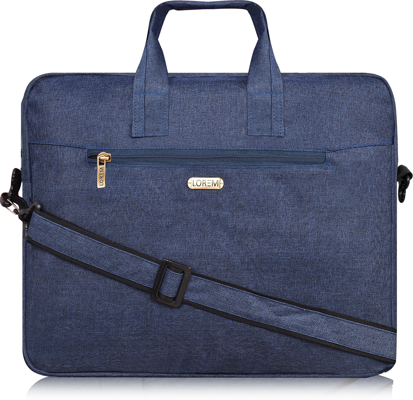 Blue Color Linen 10L Office Laptop Bag For Men & Women BG29 Waterproof Messenger Bag-image-4