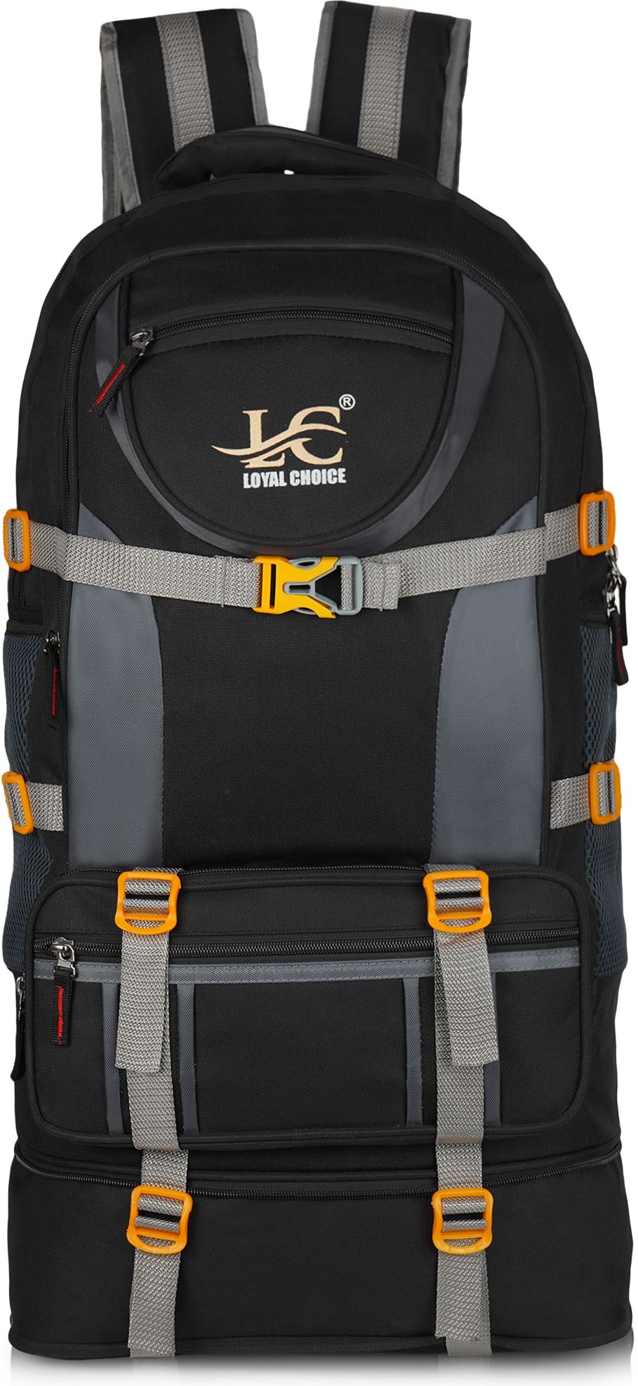 loyal choice Travel for Outdoor Sport HikiIng bag Waterproof Backpack (Grey, 75 L) Rucksack - 75 L-picture-47