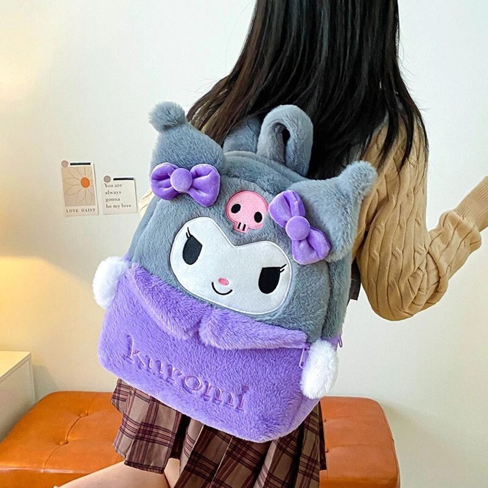 lata Kuromi Girl Heart Large Capacity My Melody Shoulders Bag Backpack-picture-0